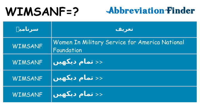 کیا wimsanf کھڑا کرتا ہے کے لئے