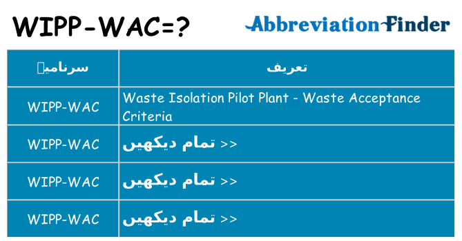 کیا wipp-wac کھڑا کرتا ہے کے لئے