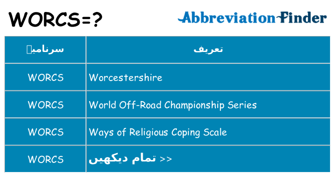 کیا worcs کھڑا کرتا ہے کے لئے