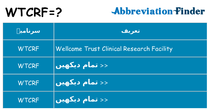 کیا wtcrf کھڑا کرتا ہے کے لئے
