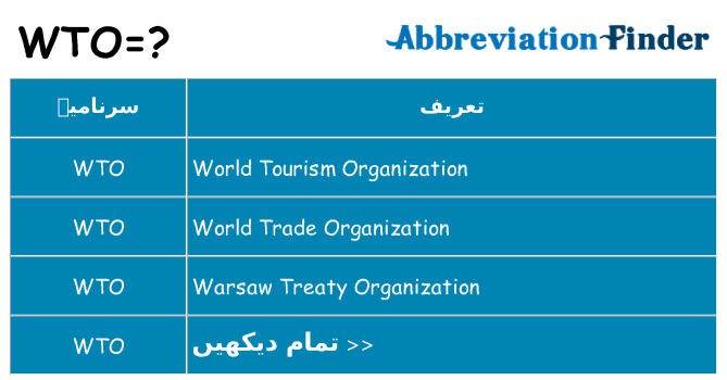 کیا wto کھڑا کرتا ہے کے لئے