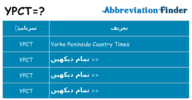کیا ypct کھڑا کرتا ہے کے لئے