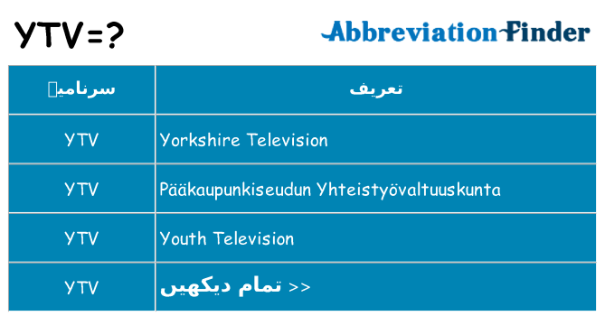 کیا ytv کھڑا کرتا ہے کے لئے