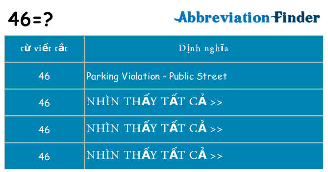 46 hiện những gì đứng cho