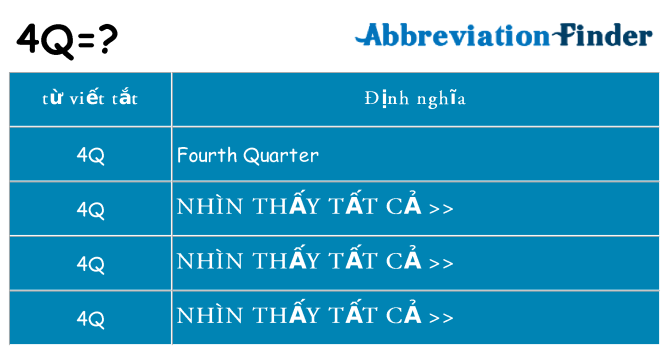 4q hiện những gì đứng cho