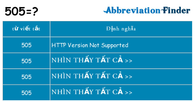 505 hiện những gì đứng cho