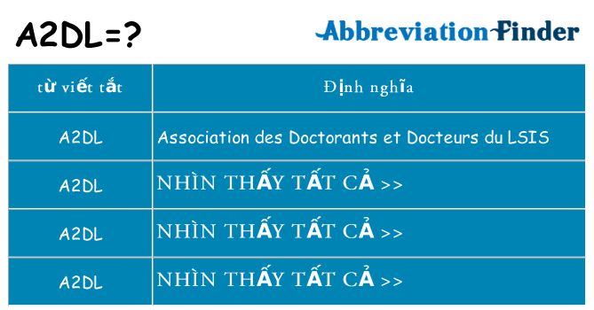 a2dl hiện những gì đứng cho