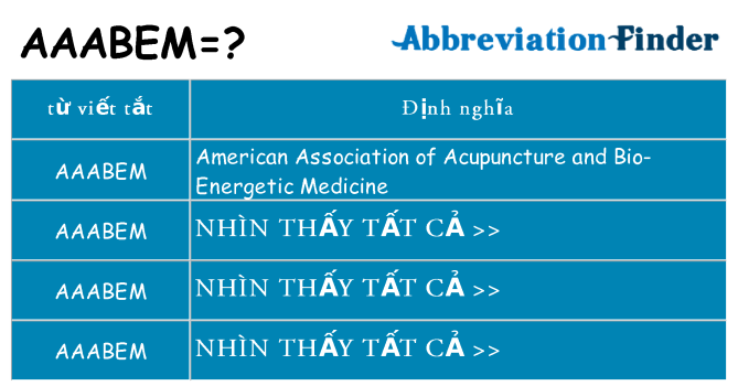 aaabem hiện những gì đứng cho