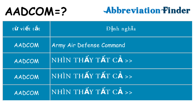 aadcom hiện những gì đứng cho