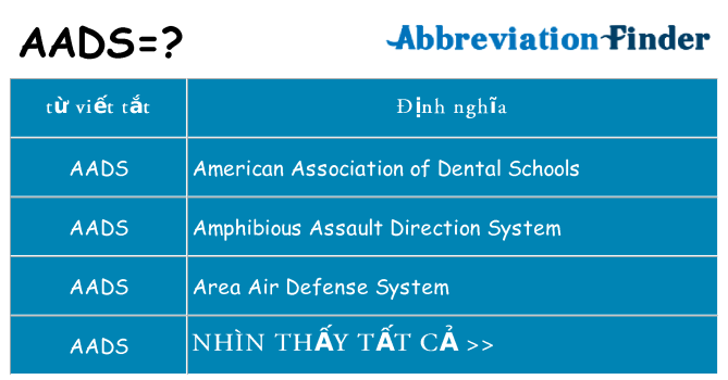 aads hiện những gì đứng cho