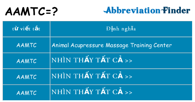 aamtc hiện những gì đứng cho