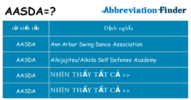 aasda hiện những gì đứng cho