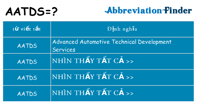 aatds hiện những gì đứng cho