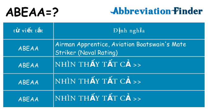 abeaa hiện những gì đứng cho