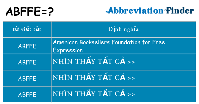 abffe hiện những gì đứng cho