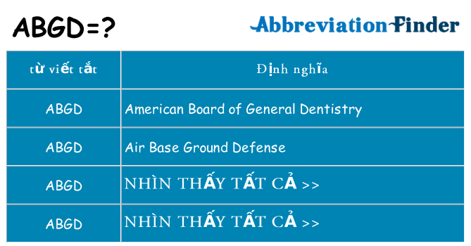 abgd hiện những gì đứng cho
