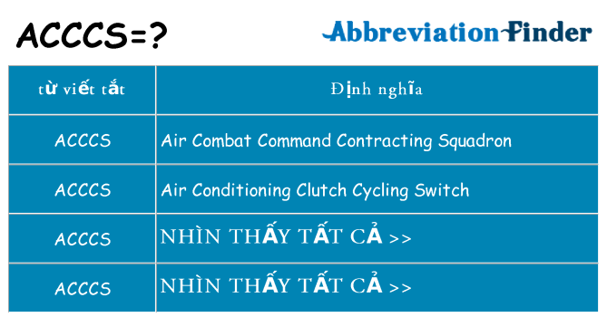 acccs hiện những gì đứng cho
