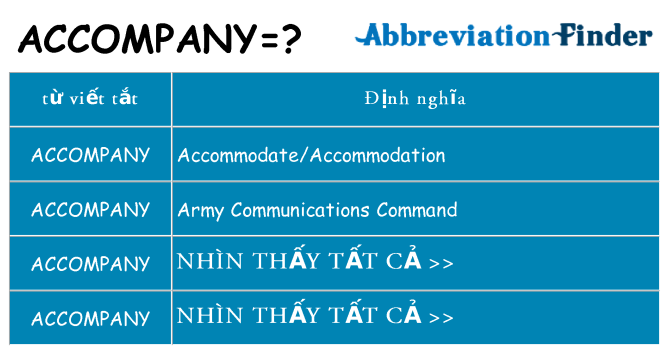 accompany hiện những gì đứng cho