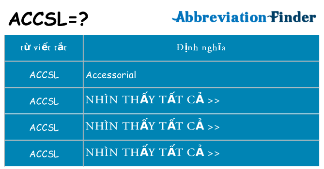 accsl hiện những gì đứng cho