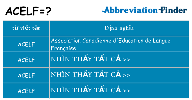 acelf hiện những gì đứng cho