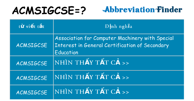 acmsigcse hiện những gì đứng cho