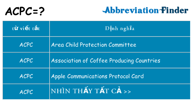 acpc hiện những gì đứng cho