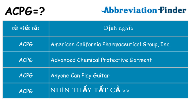 acpg hiện những gì đứng cho