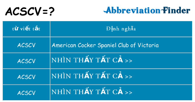 acscv hiện những gì đứng cho