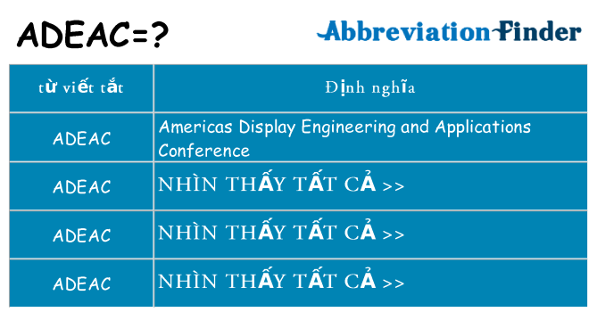 adeac hiện những gì đứng cho