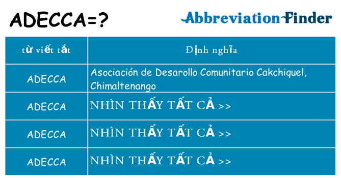 adecca hiện những gì đứng cho