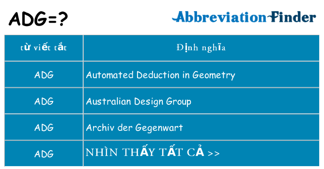 adg hiện những gì đứng cho