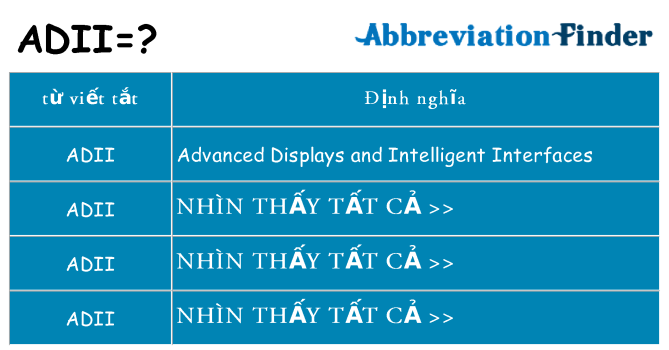 adii hiện những gì đứng cho