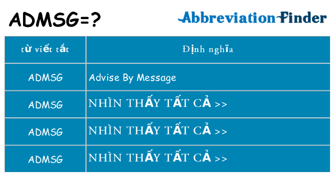 admsg hiện những gì đứng cho