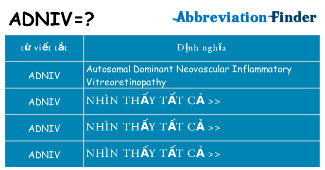 adniv hiện những gì đứng cho