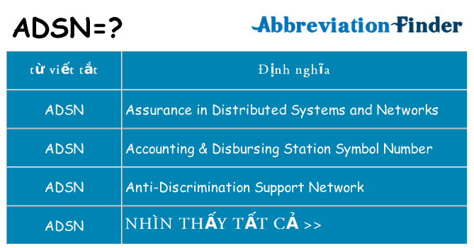 adsn hiện những gì đứng cho