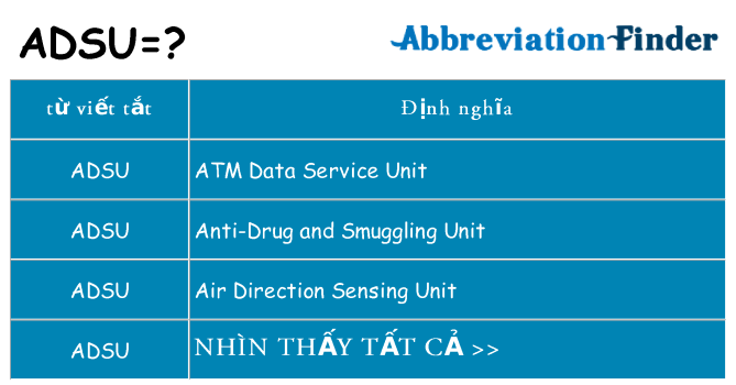 adsu hiện những gì đứng cho