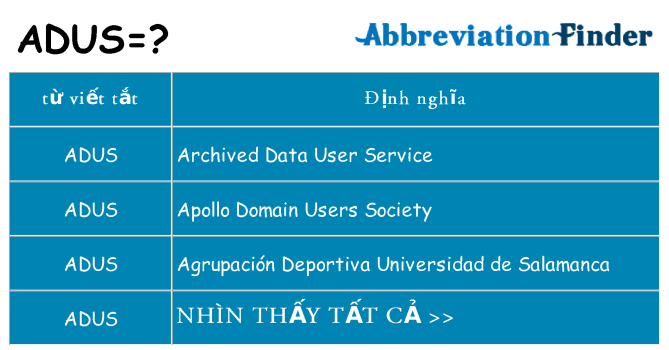 adus hiện những gì đứng cho