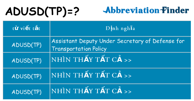 adusdtp hiện những gì đứng cho