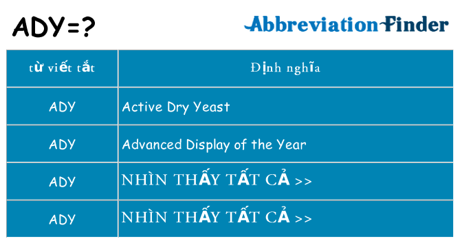 ady hiện những gì đứng cho