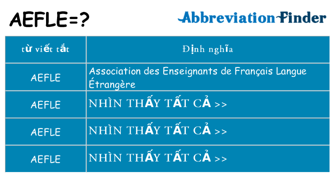 aefle hiện những gì đứng cho