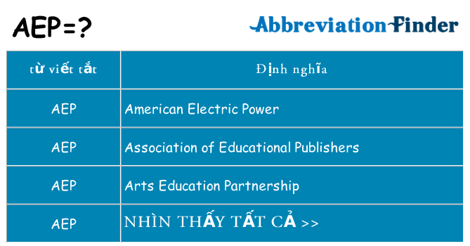 aep hiện những gì đứng cho