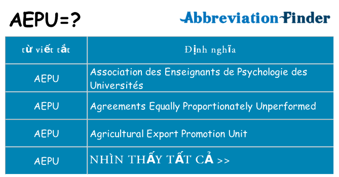 aepu hiện những gì đứng cho