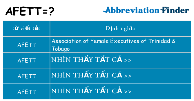 afett hiện những gì đứng cho