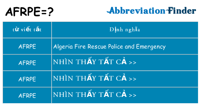 afrpe hiện những gì đứng cho