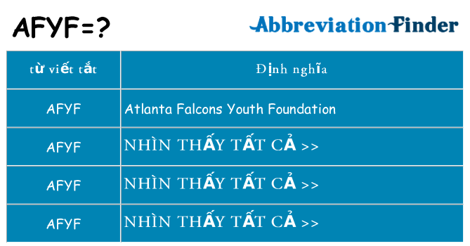 afyf hiện những gì đứng cho