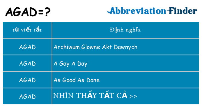 agad hiện những gì đứng cho