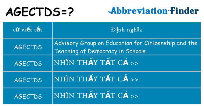 agectds hiện những gì đứng cho