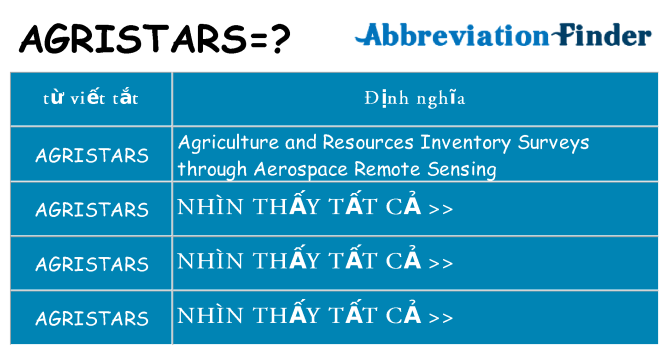 agristars hiện những gì đứng cho