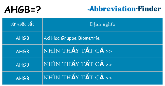 ahgb hiện những gì đứng cho