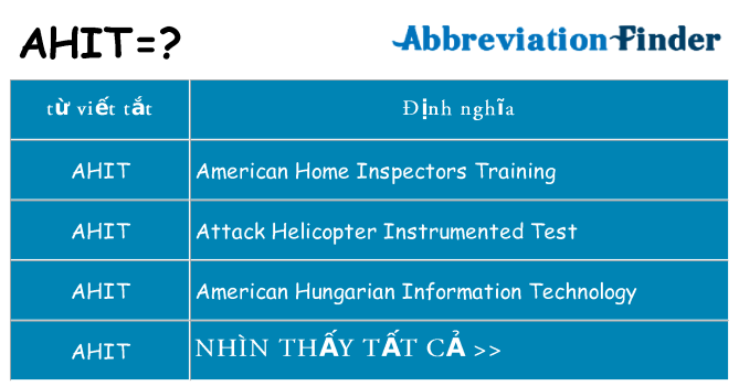 ahit hiện những gì đứng cho